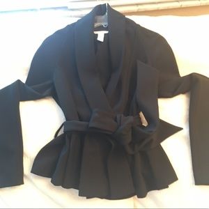 DVF Peplum Knit Wrap Jacket